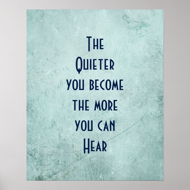 Inspirational Quote on Vintage Texture Poster (Front)