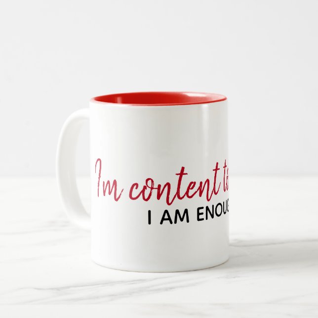 Inspirational Quote On White Mug (Front Left)