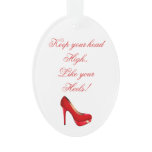 Inspirational quote ornament