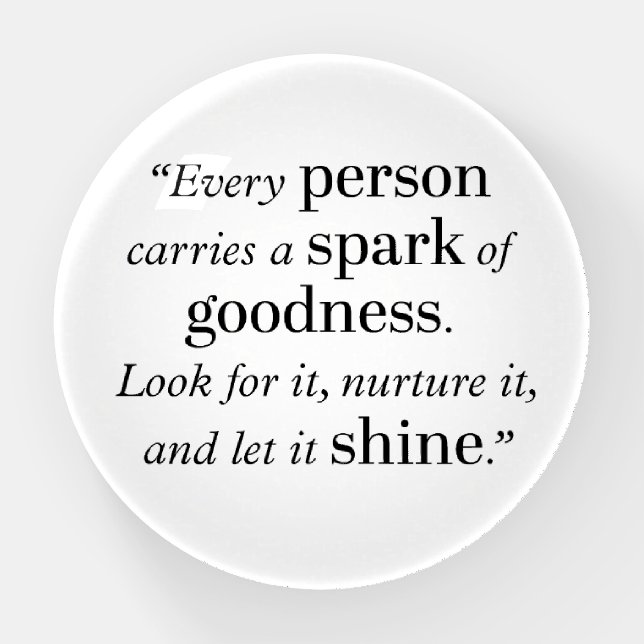 Inspirational Quote Paperweight – Motivational Des (Front)