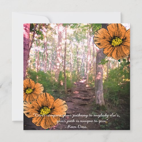 Inspirational Quote pathways  Thank You Card