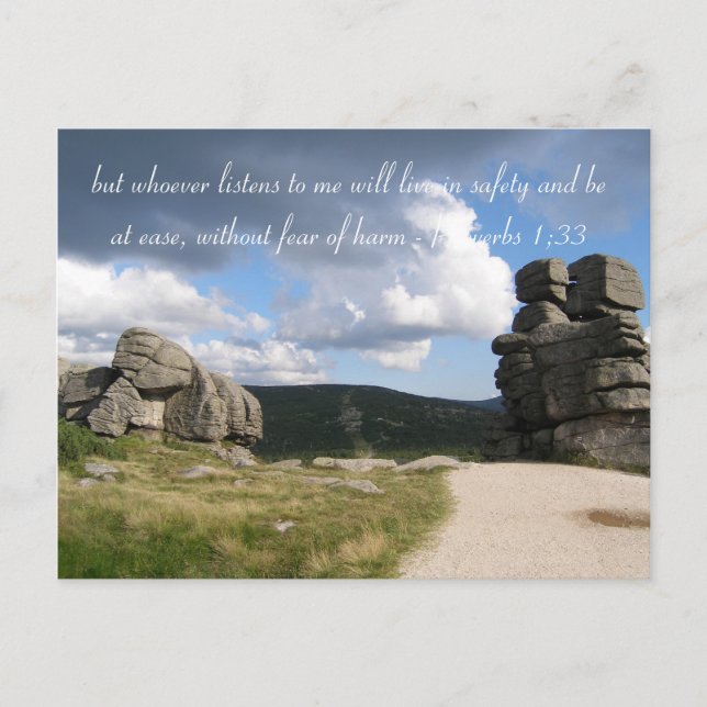 Inspirational Quote | Photo Mountains Postcard (Front)
