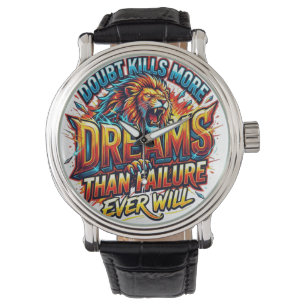 Inspirational quote pillow design watch
