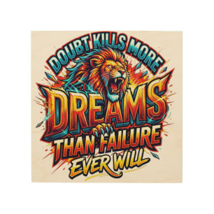 Inspirational quote pillow design wood wall art