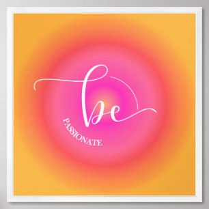 Inspirational Quote Pink Be Inspired By Nature Framed Art