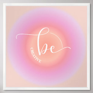 Inspirational Quote Pink Be Inspired By Nature Framed Art