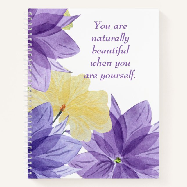 Inspirational Quote Positive Affirmation Writer's Notebook (Front)