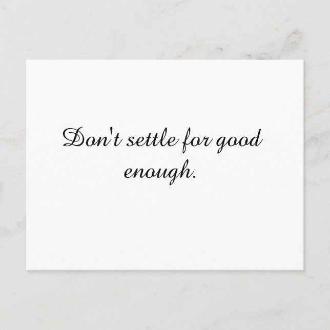 inspirational Quote Postcard (Front)