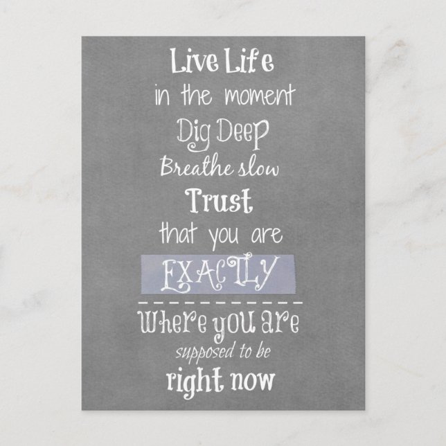 Inspirational Quote Postcard (Front)