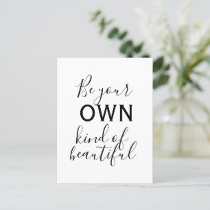 Inspirational Quote Postcard – Be Your Own Kind