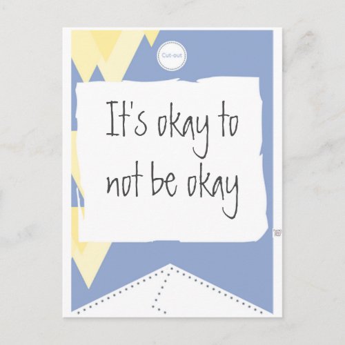 Inspirational quote postcard cut_out flag Gift