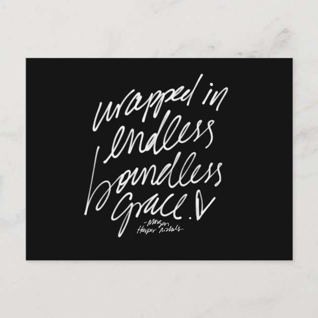 Inspirational Quote Postcard Handwritten lettering (Front)