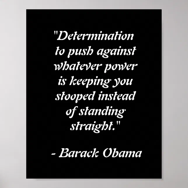 Inspirational Quote Poster About Determination Zazzle