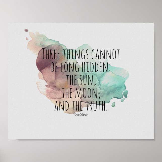 inspirational quote  poster Buddha on truth text (Front)