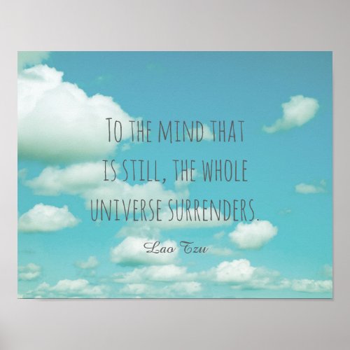 inspirational quote poster Lao Tzu on blue sky