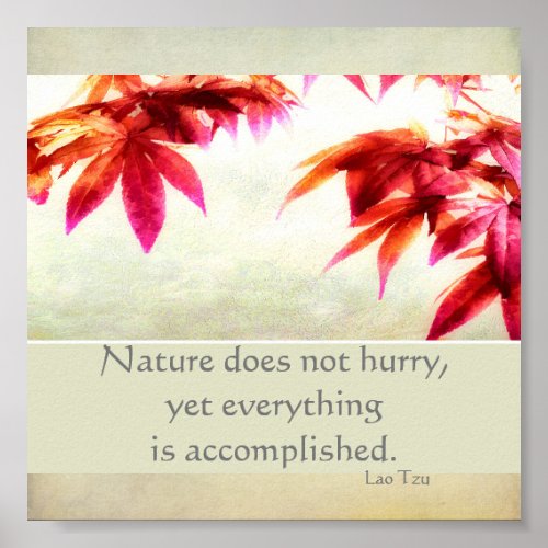 inspirational quote poster nature art