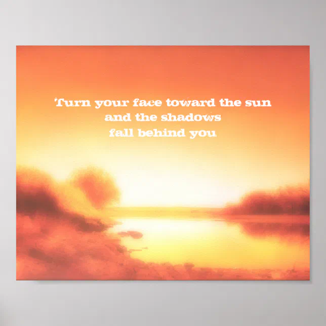 inspirational quote poster nature landscape art | Zazzle