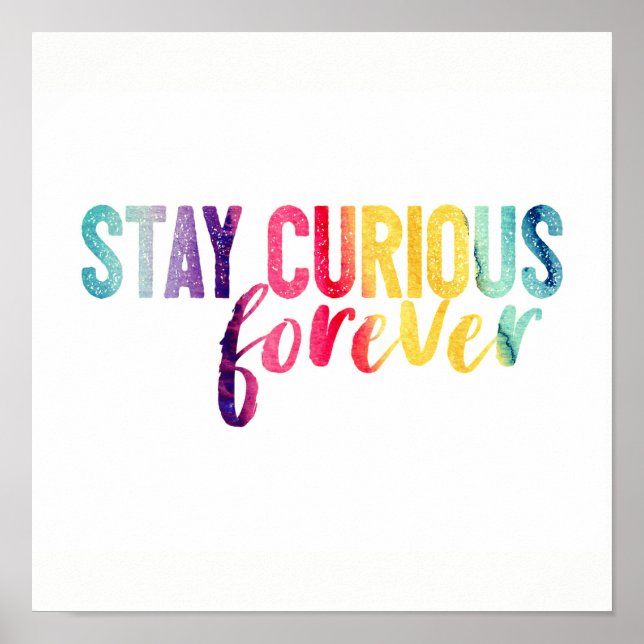 inspirational quote poster rainbow colors (Front)