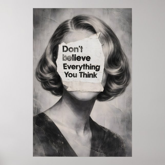 Inspirational Quote Poster, Vintage Portrait Poster (Front)