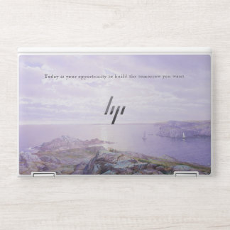 Inspirational Quote Purple Blue Seascape Desk Mat HP Laptop Skin