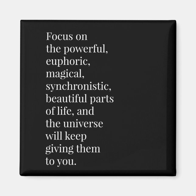 Inspirational Quote Refrigerator Magnet 2X2 Square (Front)