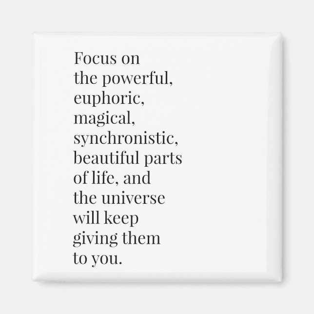 Inspirational Quote Refrigerator Magnet 2X2 Square (Front)