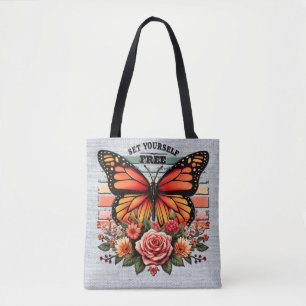 Inspirational Quote/Sayings/Butterfly Tote Bag