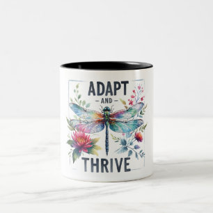 Inspirational Quote/Sayings/Dragonfly Two-Tone Coffee Mug