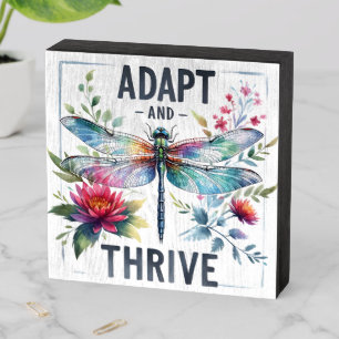 Inspirational Quote/Sayings/Dragonfly Wooden Box Sign