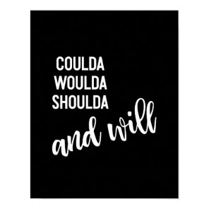 Inspirational Quote Script Typography Black White Poster