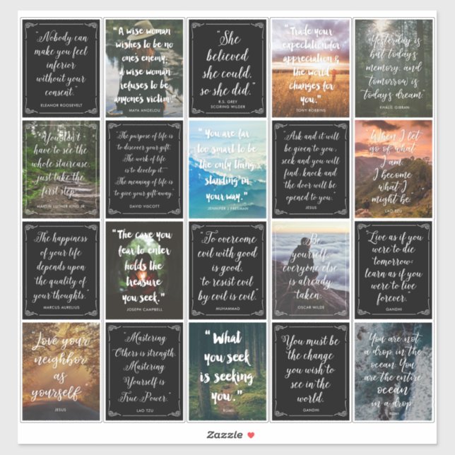 Inspirational Quote Sticker (Sheet)