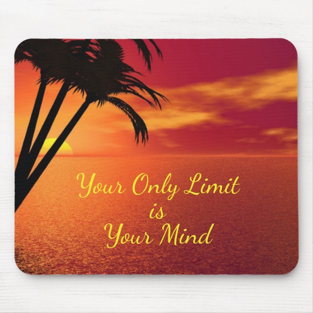 Inspirational Quote Sunset Beach Personalize Mouse Pad (Front)