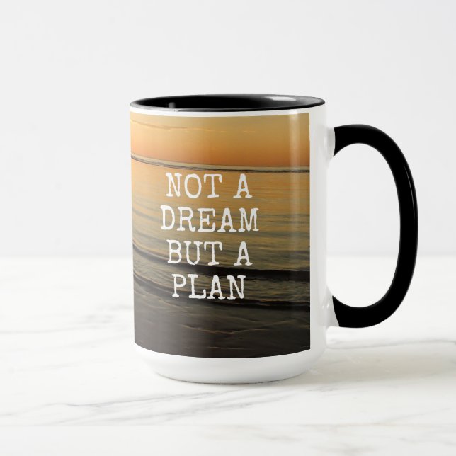 Inspirational Quote Sunset on the ocean Coffee Mug (Right)