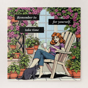 Inspirational Quote Take Time for Yourself Jigsaw Puzzle