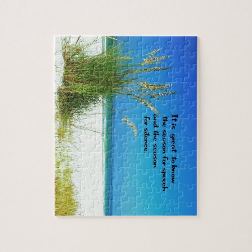 Inspirational Quote The sounds of Silence Jigsaw Puzzle