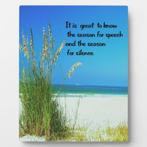 Inspirational Quote The sounds of Silence Plaque