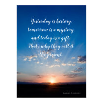 Inspirational Quote Today Is A Gift Poster Inspirational Quote Today Is A Gift Poster