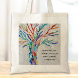 Inspirational Quote Tote Bag<br><div class="desc">This unique Tote Bag is decorated with a colorful mosaic tree design.
Add your chosen quote to personalize it. 
Click Customize Further to edit font,  font size,  and font color.
Original Mosaic © Michele Davies.</div>