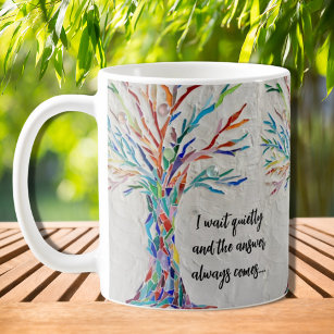 inspirational mug, Floral It is well with my soul coffee cup, cute