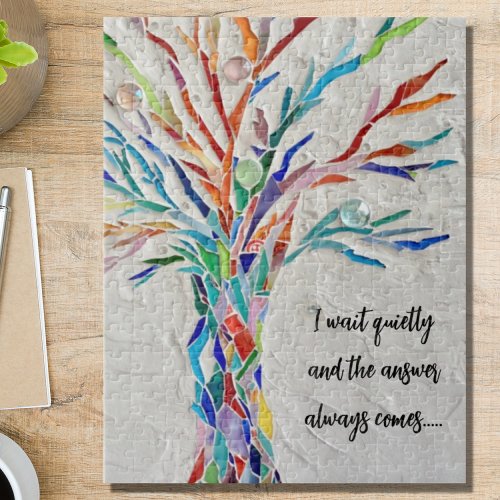 Inspirational Quote Tree Jigsaw Puzzle