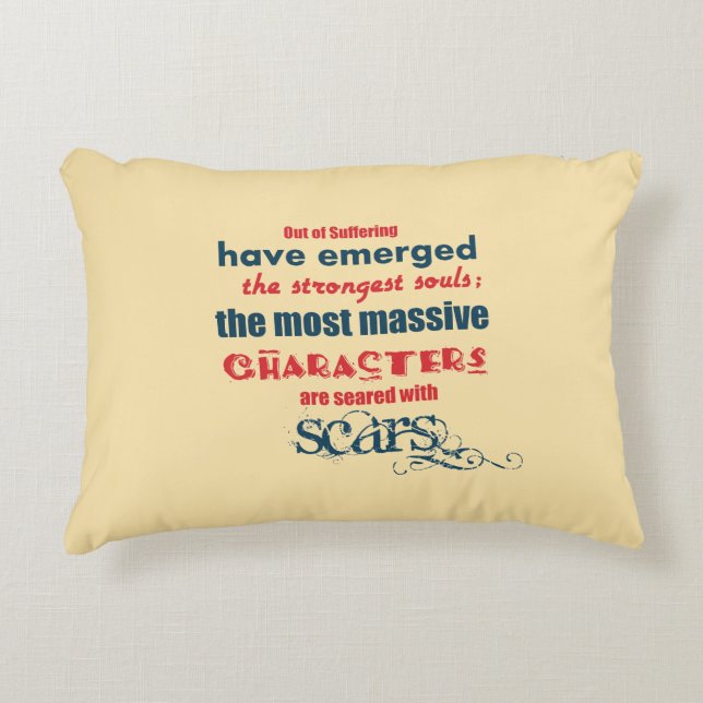 Inspirational Quote Typography Decorative Pillow (Front)