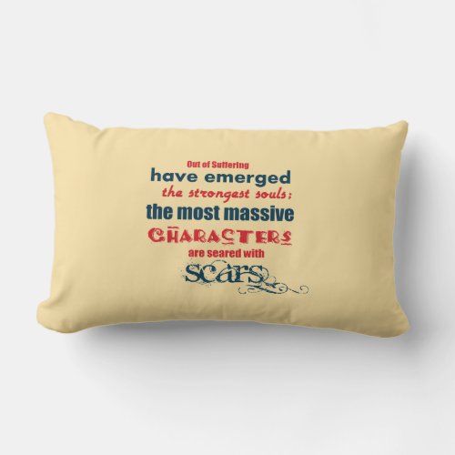 Inspirational Quote Typography Lumbar Pillow