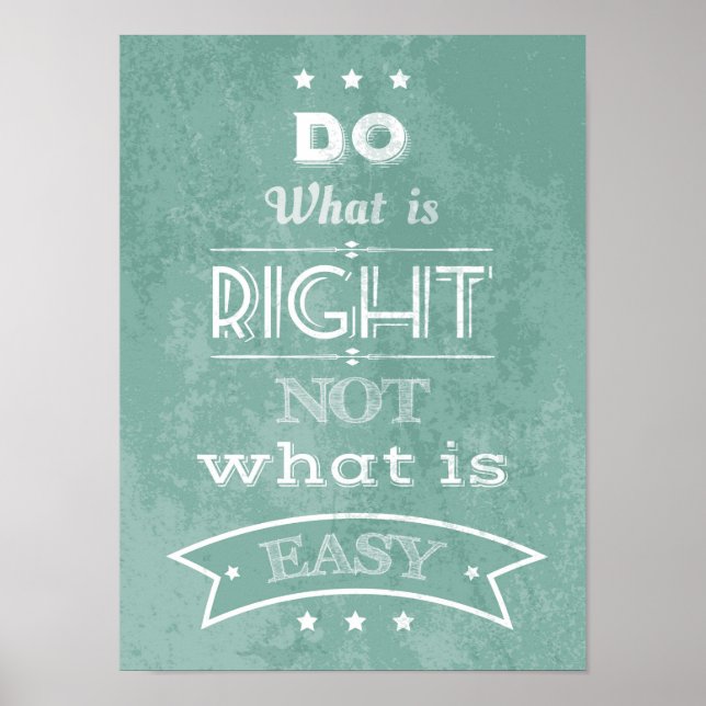 Inspirational quote typography poster (Front)