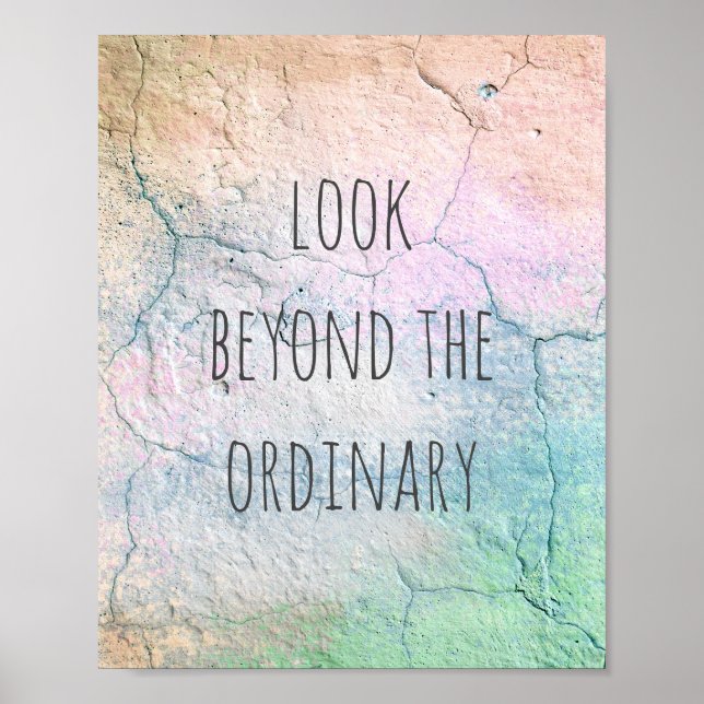 inspirational quote typography poster shabby chic (Front)