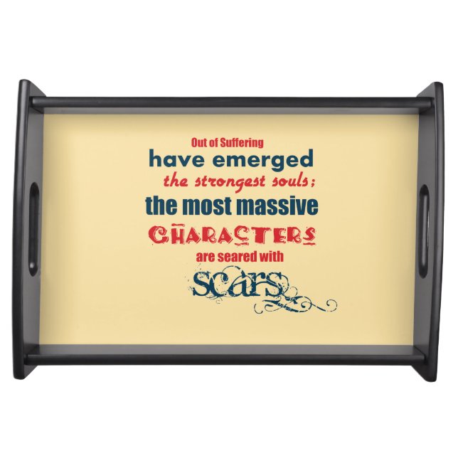 Inspirational Quote Typography Serving Tray (Front)