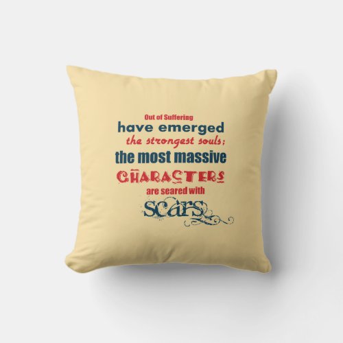 Inspirational Quote Typography Throw Pillow