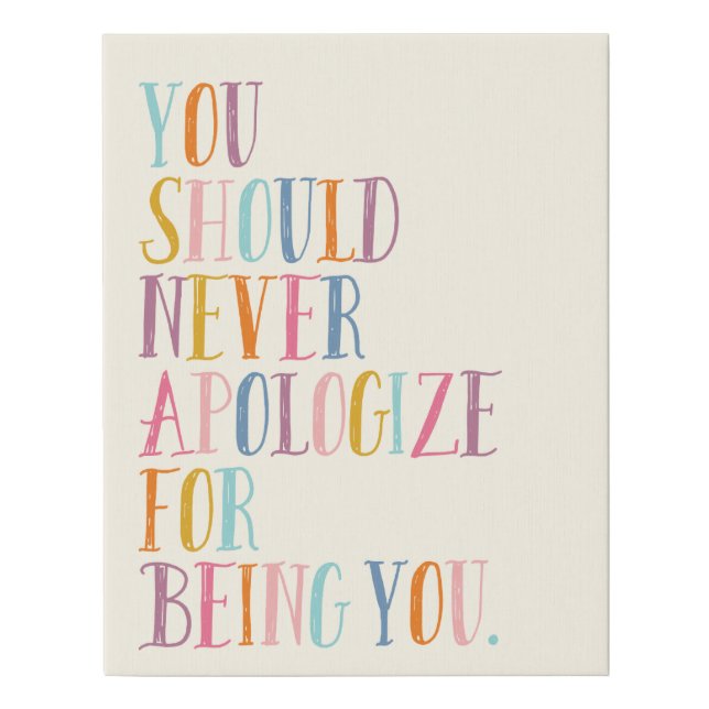 Inspirational Quote | Uplifting Positivity Saying Faux Canvas Print (Front)