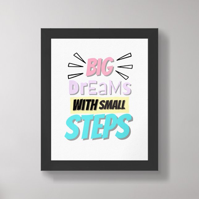 Inspirational Quote Wall Art (Framed Front)