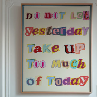 Inspirational Quote Wall Art Typography Poster