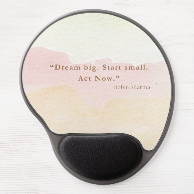 Inspirational Quote Watercolor  Gel Mouse Pad (Front)
